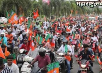 मुल येथे बल्लारपूर विधानसभा मतदार संघातील महायुतीचे उमेदवार सुधिर